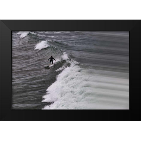 Oceanside Surf I Black Modern Wood Framed Art Print by Peterson, Lee