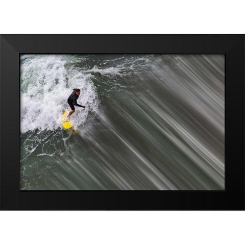 Oceanside Surf II Black Modern Wood Framed Art Print by Peterson, Lee