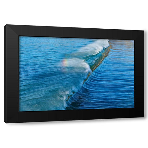 Rainbow Wave I Black Modern Wood Framed Art Print by Peterson, Lee