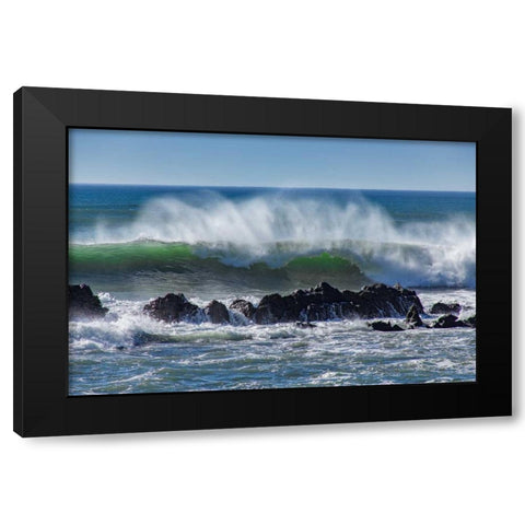 North Cayucos IV Black Modern Wood Framed Art Print with Double Matting by Peterson, Lee