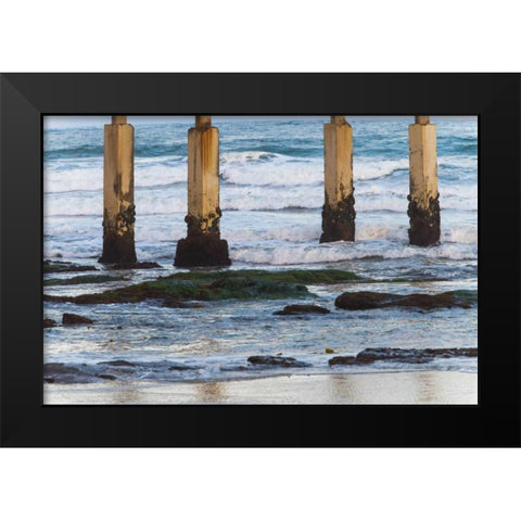 Ocean Beach Pier II Black Modern Wood Framed Art Print by Peterson, Lee