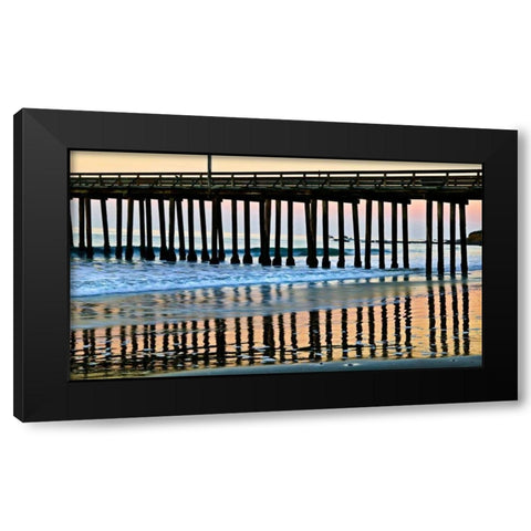 Pier Silhouette II Black Modern Wood Framed Art Print by Peterson, Lee