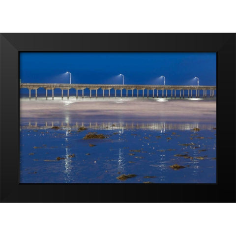Evening Pier I Black Modern Wood Framed Art Print by Peterson, Lee