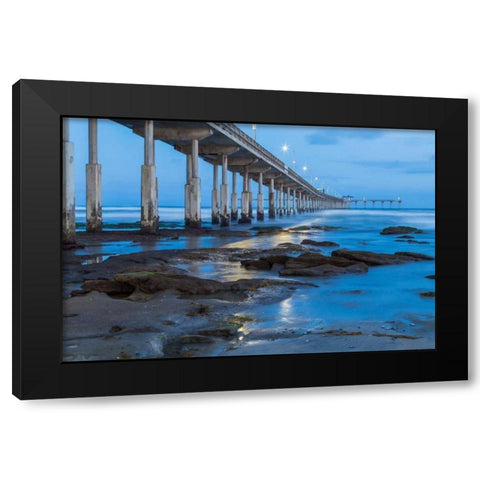 Evening Pier II Black Modern Wood Framed Art Print by Peterson, Lee