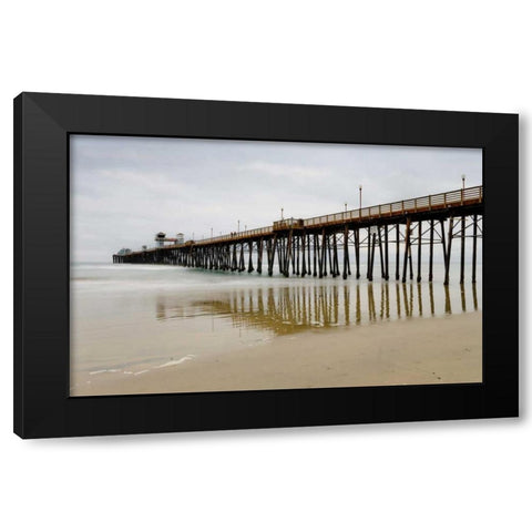 Oceanside Pier Black Modern Wood Framed Art Print by Peterson, Lee