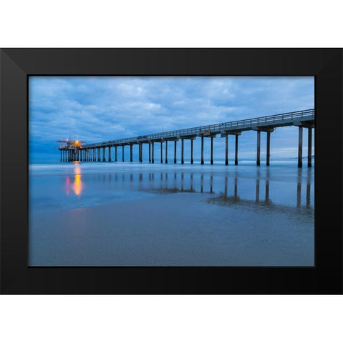 Scripps Pier I Black Modern Wood Framed Art Print by Peterson, Lee
