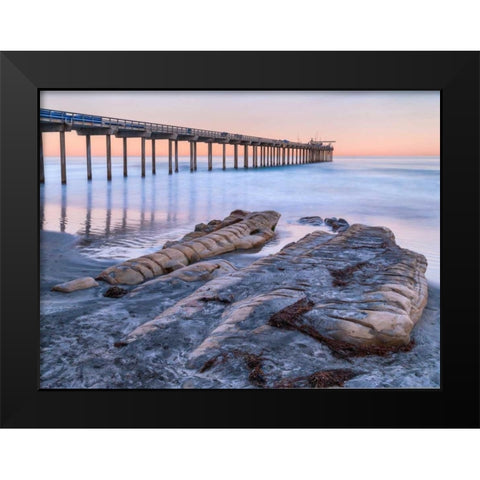 Scripps Pier III Black Modern Wood Framed Art Print by Peterson, Lee
