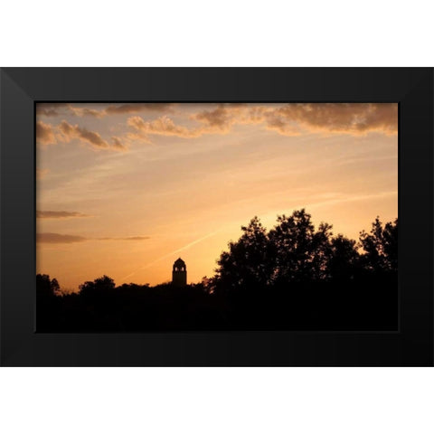 UV Sunset Black Modern Wood Framed Art Print by Putman, Tammy