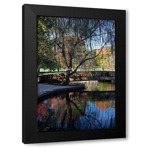 Fall Reflection Black Modern Wood Framed Art Print with Double Matting by Putman, Tammy