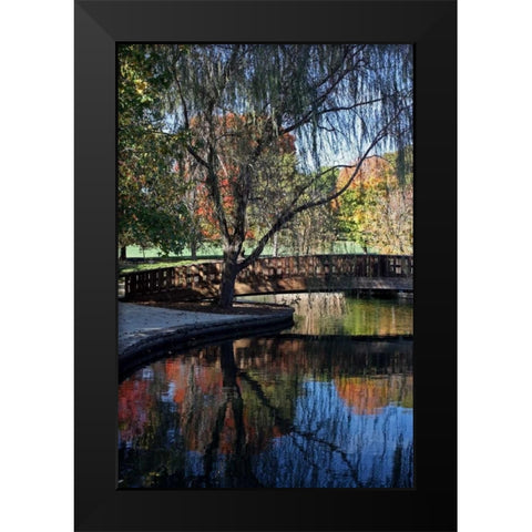 Fall Reflection Black Modern Wood Framed Art Print by Putman, Tammy