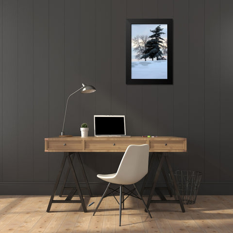 Tree in Snow II Black Modern Wood Framed Art Print by Putman, Tammy