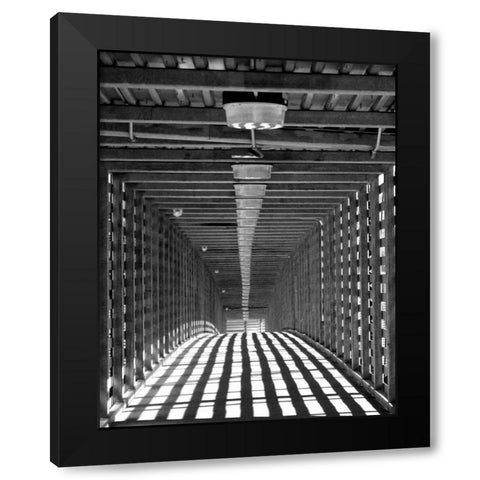 Freight Bridge I Black Modern Wood Framed Art Print with Double Matting by Putman, Tammy