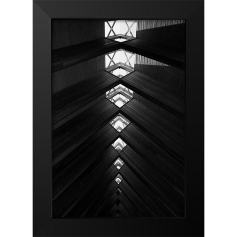 Diamond Ceiling I Black Modern Wood Framed Art Print by Putman, Tammy