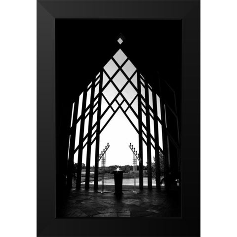 Diamond Altar Black Modern Wood Framed Art Print by Putman, Tammy