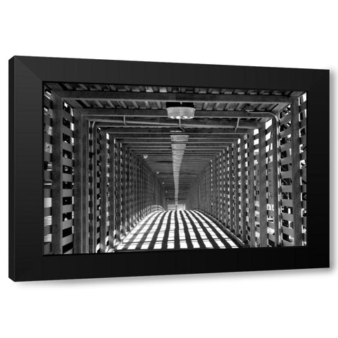 Freight Bridge II Black Modern Wood Framed Art Print by Putman, Tammy
