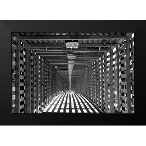 Freight Bridge II Black Modern Wood Framed Art Print by Putman, Tammy