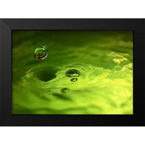 Lemon Lime Drop I Black Modern Wood Framed Art Print by Putman, Tammy