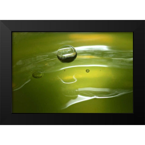 Lemon Lime Drop II Black Modern Wood Framed Art Print by Putman, Tammy