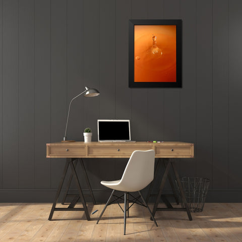 Tomato Soup Drop III Black Modern Wood Framed Art Print by Putman, Tammy