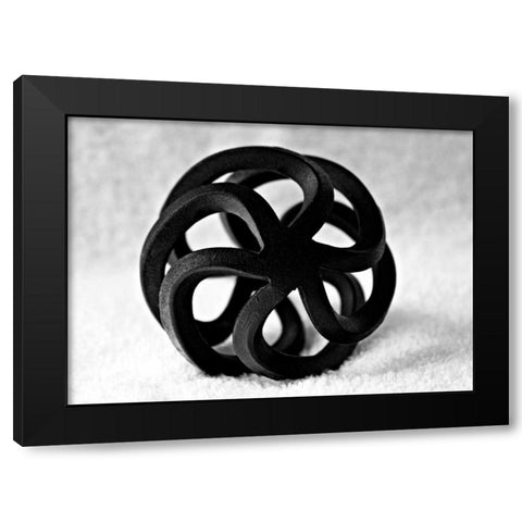 Curls Black Modern Wood Framed Art Print by Putman, Tammy