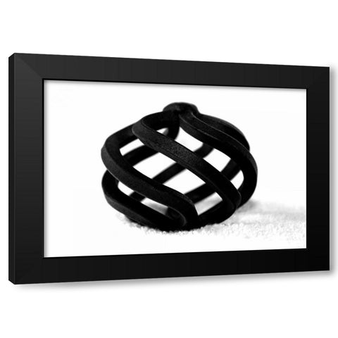 Curves Black Modern Wood Framed Art Print with Double Matting by Putman, Tammy