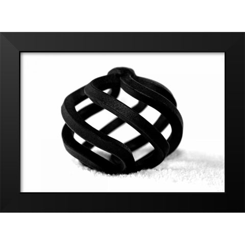 Curves Black Modern Wood Framed Art Print by Putman, Tammy