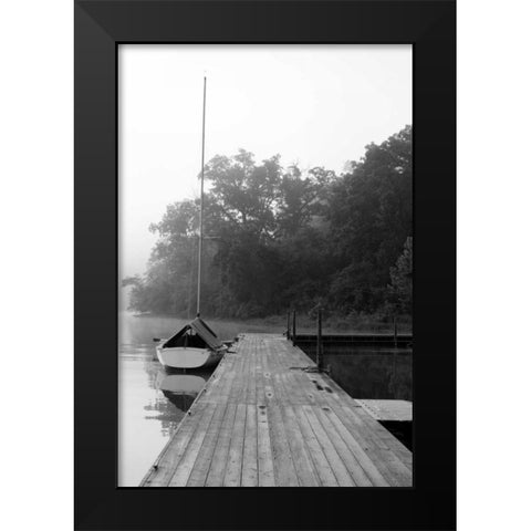 Docked II Black Modern Wood Framed Art Print by Putman, Tammy
