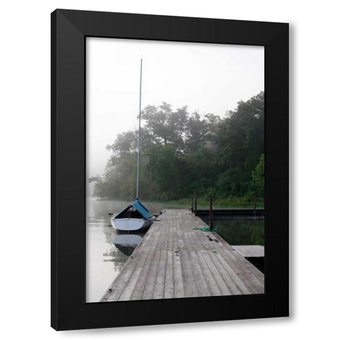Docked II Black Modern Wood Framed Art Print by Putman, Tammy