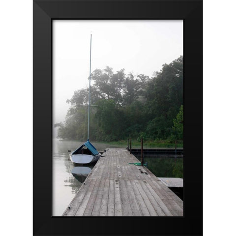 Docked II Black Modern Wood Framed Art Print by Putman, Tammy