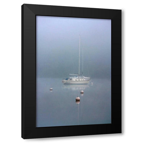 Foggy Morning Black Modern Wood Framed Art Print with Double Matting by Putman, Tammy
