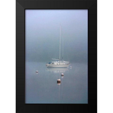 Foggy Morning Black Modern Wood Framed Art Print by Putman, Tammy