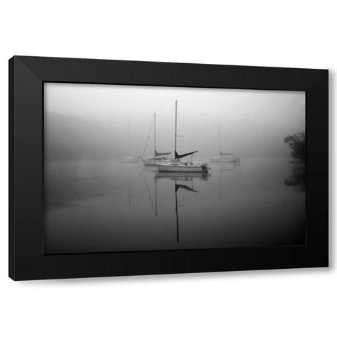 In the Fog Black Modern Wood Framed Art Print with Double Matting by Putman, Tammy