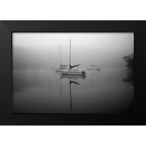 In the Fog Black Modern Wood Framed Art Print by Putman, Tammy