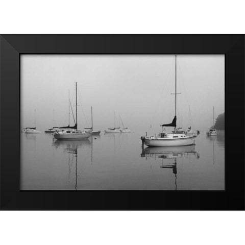 Across the Lake Black Modern Wood Framed Art Print by Putman, Tammy