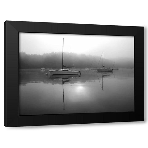 Red Sail Black Modern Wood Framed Art Print with Double Matting by Putman, Tammy