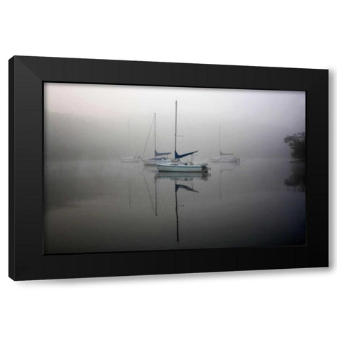In the Fog Black Modern Wood Framed Art Print by Putman, Tammy