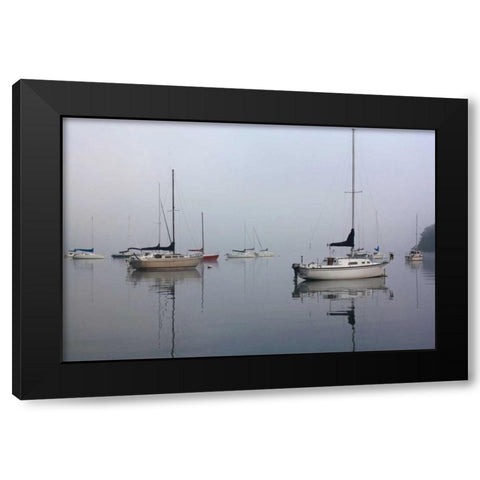 Across the Lake Black Modern Wood Framed Art Print by Putman, Tammy