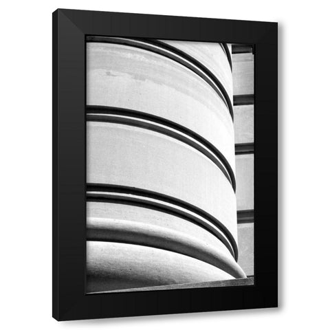 Curved Lines I Black Modern Wood Framed Art Print by Putman, Tammy