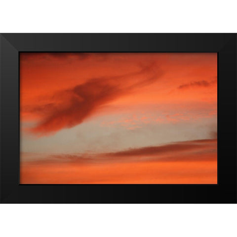 Sunrise Sky Black Modern Wood Framed Art Print by Putman, Tammy