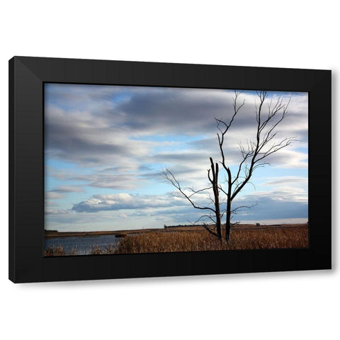 Dakota View Black Modern Wood Framed Art Print with Double Matting by Putman, Tammy