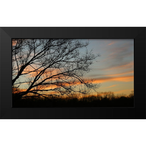 Dusk Silhouette I Black Modern Wood Framed Art Print by Putman, Tammy