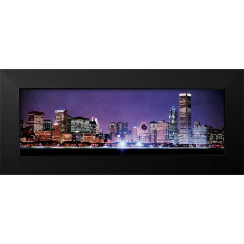 Chicago Skyline I Black Modern Wood Framed Art Print by Stefko, Bob