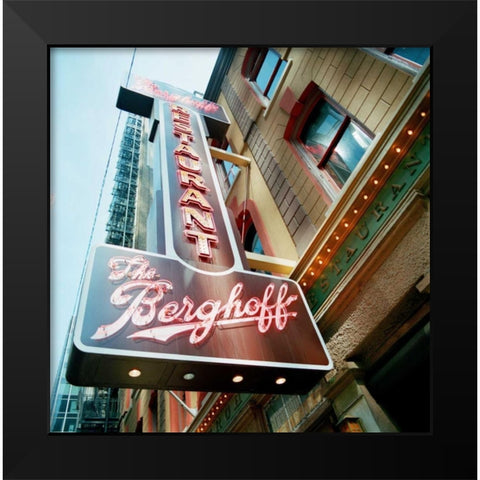 The Berghoff Black Modern Wood Framed Art Print by Stefko, Bob