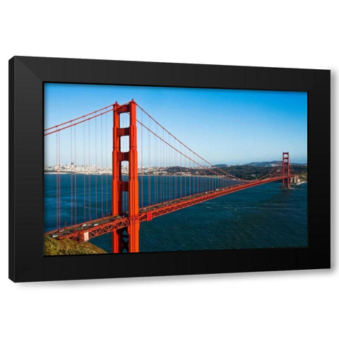 Golden Gate I Black Modern Wood Framed Art Print by Stefko, Bob