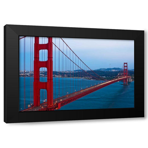 Golden Gate II Black Modern Wood Framed Art Print by Stefko, Bob