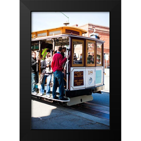 Riding the Trolley I Black Modern Wood Framed Art Print by Stefko, Bob