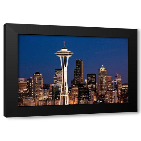 Space Needle I Black Modern Wood Framed Art Print with Double Matting by Stefko, Bob