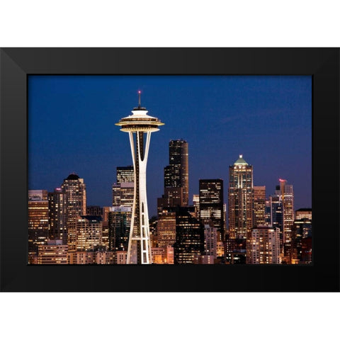 Space Needle I Black Modern Wood Framed Art Print by Stefko, Bob