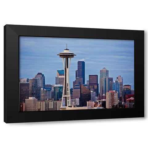 Space Needle II Black Modern Wood Framed Art Print by Stefko, Bob