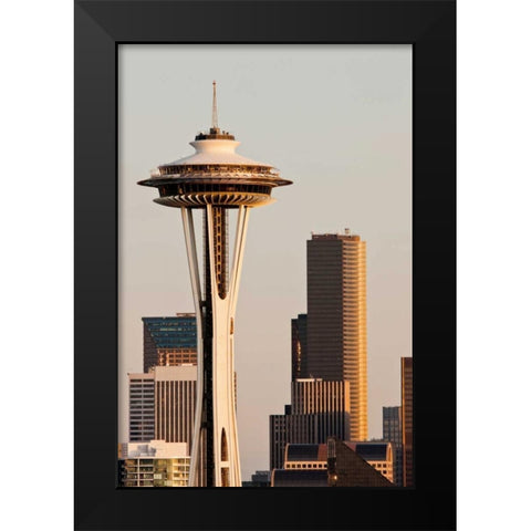 Space Needle III Black Modern Wood Framed Art Print by Stefko, Bob
